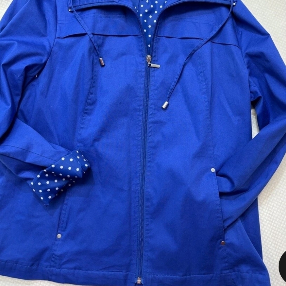 Studio Works Blue Polka Dot Jacket